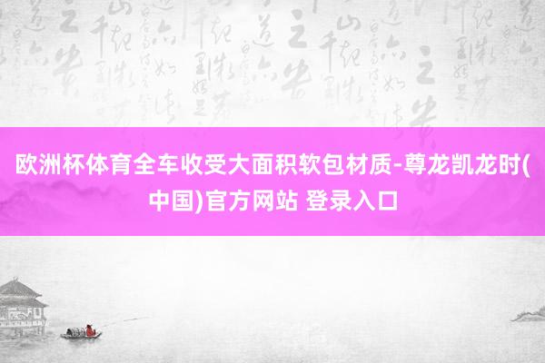欧洲杯体育全车收受大面积软包材质-尊龙凯龙时(中国)官方网站 登录入口